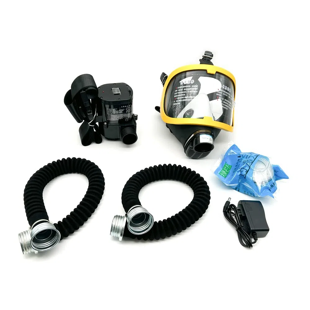 Maschera Antigas con Filtro di Alimentazione Dell'aria Elettrica per Respiratore ad Aria a Tubo Lungo Autoadescante(A)
