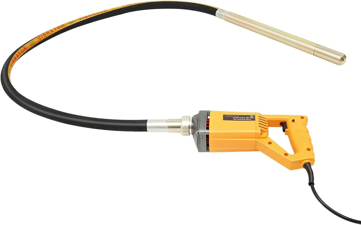 Vibratore Beton Betonniere Elettrico 1300W Ago Vibrante Per Beton 2M Vibratore Per Calcestruzzo 4300 giri/min Piastra Vibrante Vibrante Cemento Portatile, Eliminare Bolle D'Aria, Mescolare Il