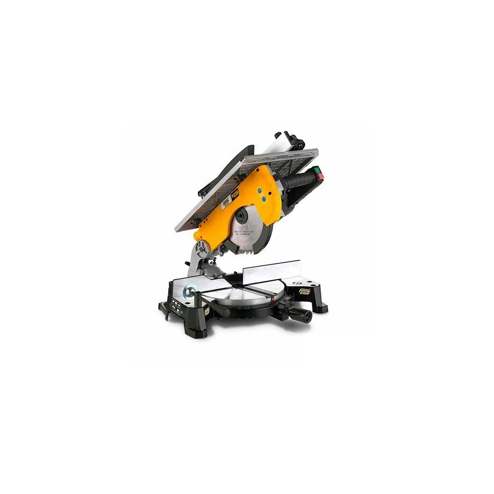 FEMI JOB LINE FM-TR235 - Troncatrice 1800W - 250mm - Legno e Alluminio - Piano Superiore - Morsa Verticale - Struttura in Alluminio Fuso - Compatta e Leggera - Fissaggio con 4 Ancoraggi