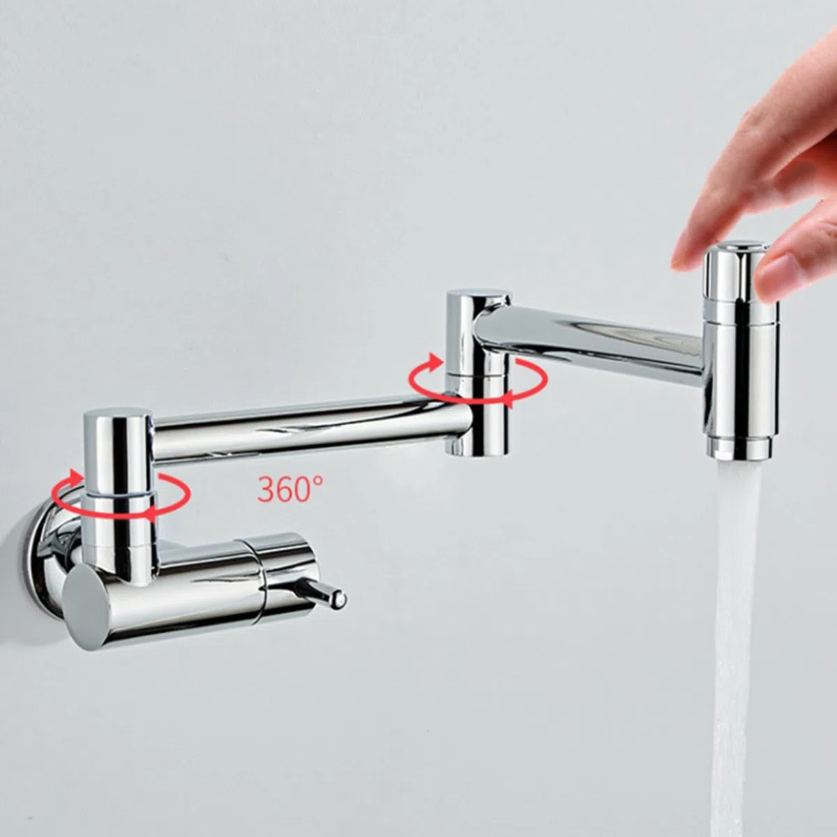 Rubinetti Riempimento Pentole Rubinetto Cucina A Muro Pieghevole Acqua Fredda Cromo Rotabile