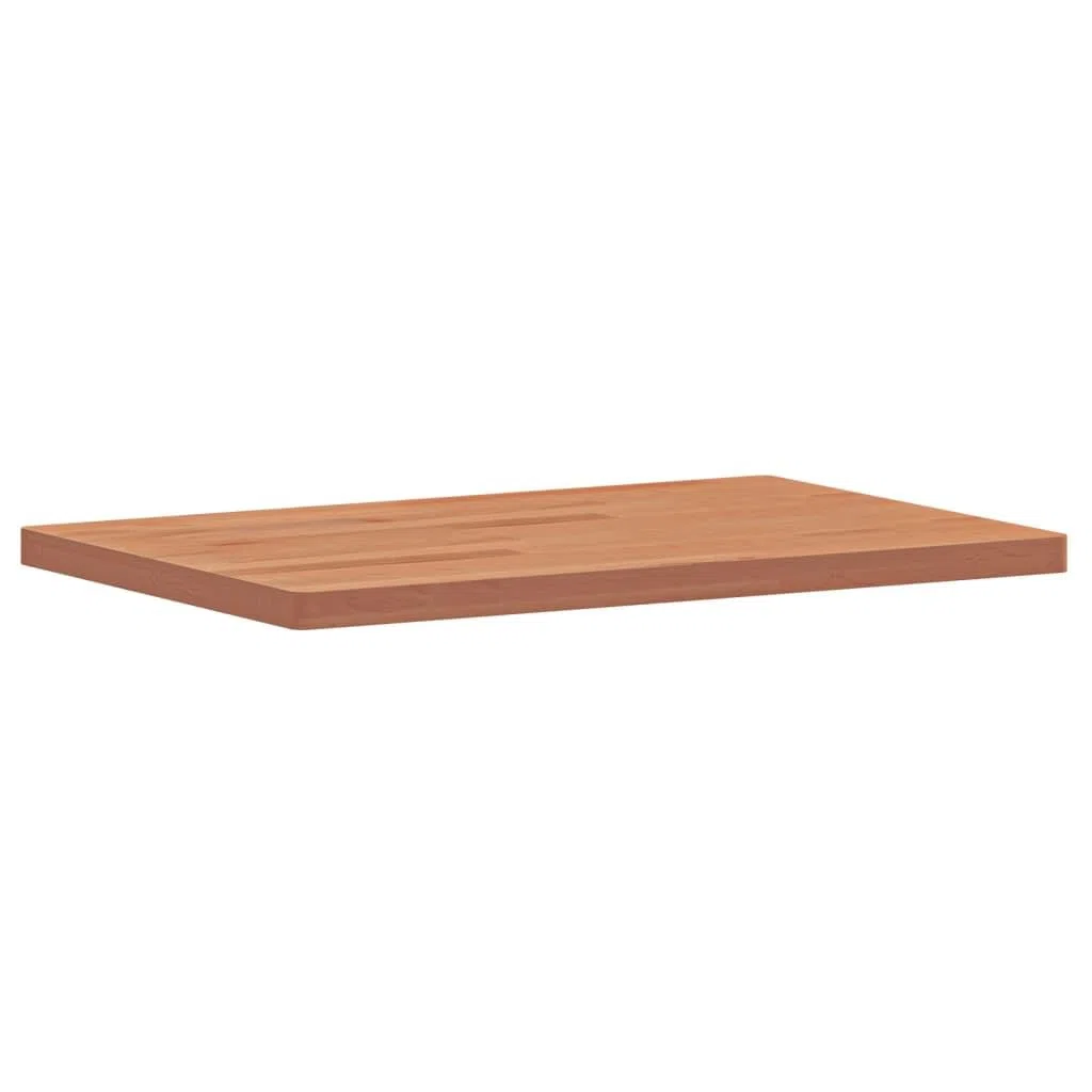 Piano 60x40x2,5 cm Legno Massello di Faggio, Top Bagno Piano per Lavabo da Appoggio