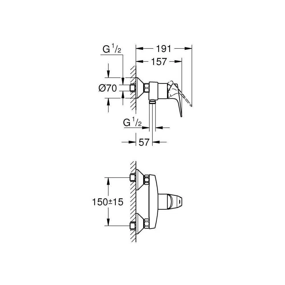 Grohe 23771000 Start Flow Miscelatore Monocomando per Doccia