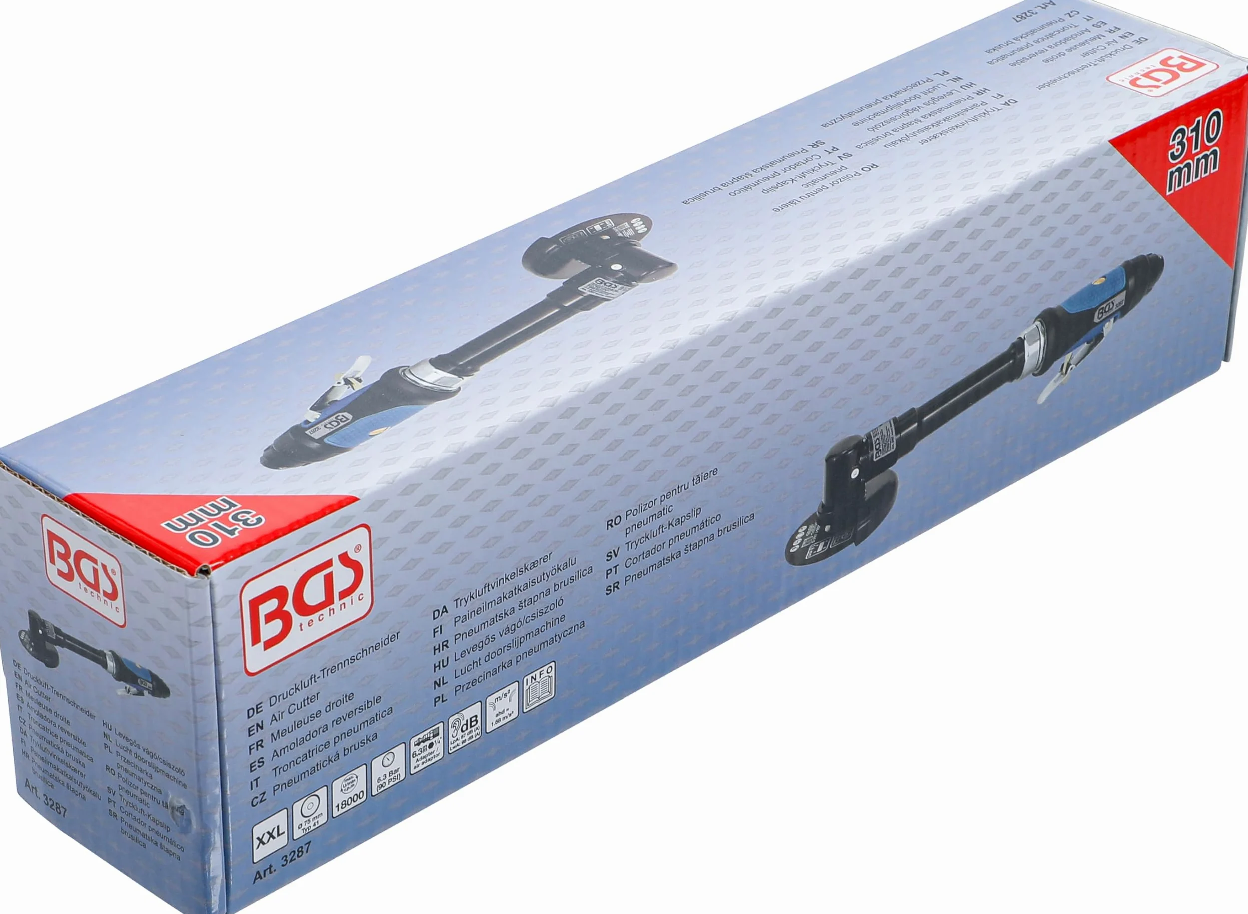 BGS 3287 | Troncatrice pneumatica | extra lunga | 310 mm
