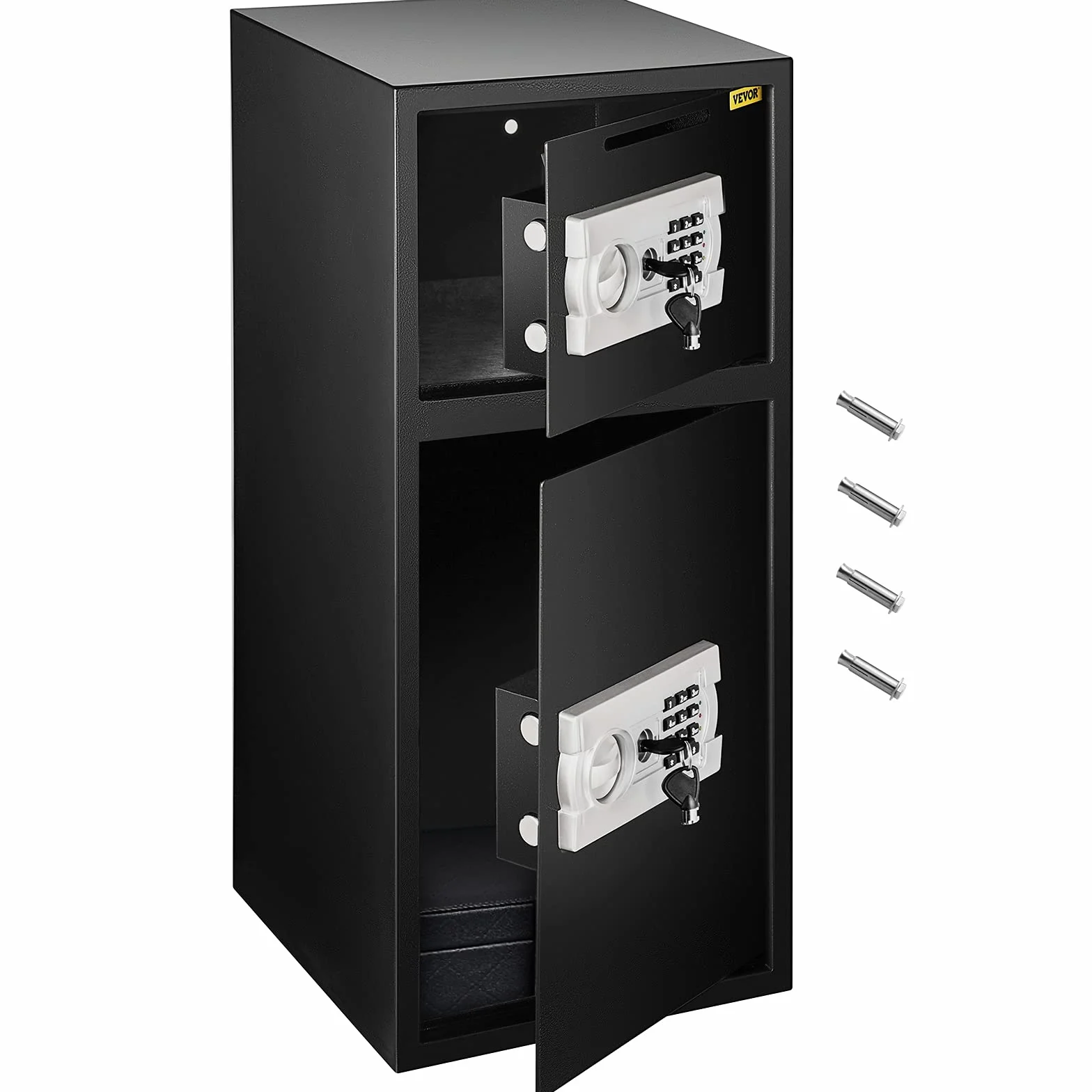 VEVOR Cassaforte Digitale da 74 L, Cassetta di Sicurezza a Combinazione Digitale per Uso Domestico, Cassaforte per Soldi, Gioielli, Documenti