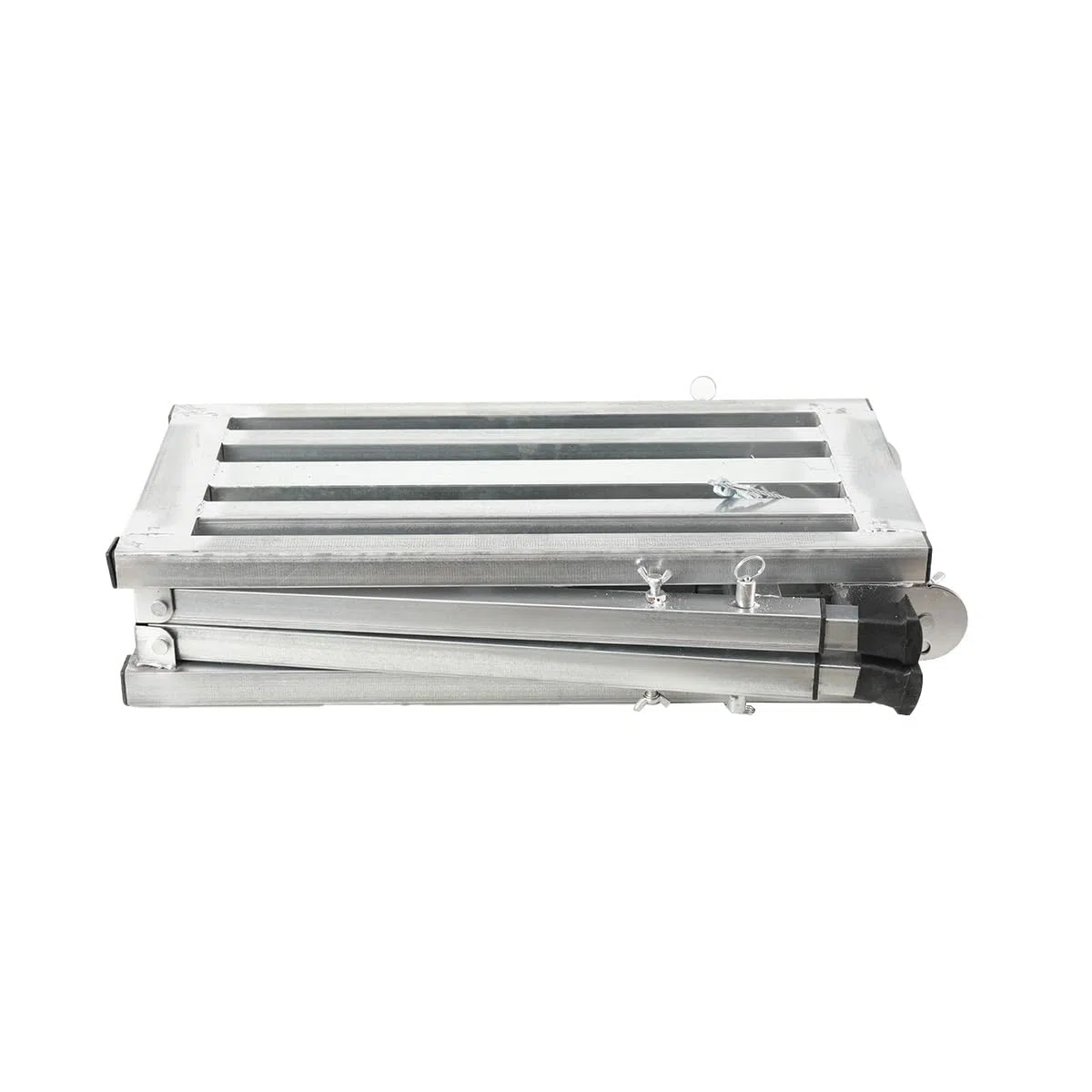 Piattaforma Di Lavoro Con Impalcature Pieghevole Portatile Regolabile 60-90cm, Portata 200KG, Struttura Zincata Antiscivolo, Ideale Per Tinteggiatura, Manutenzione E Camper