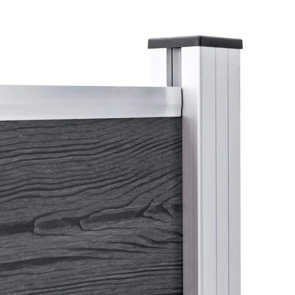 vidaXL 2x Pali per Recinzione con Tappi in Acciaio Durevoli Montanti Paletti Ricambi per Recinto in Alluminio Base in Acciaio 185 cm Argento