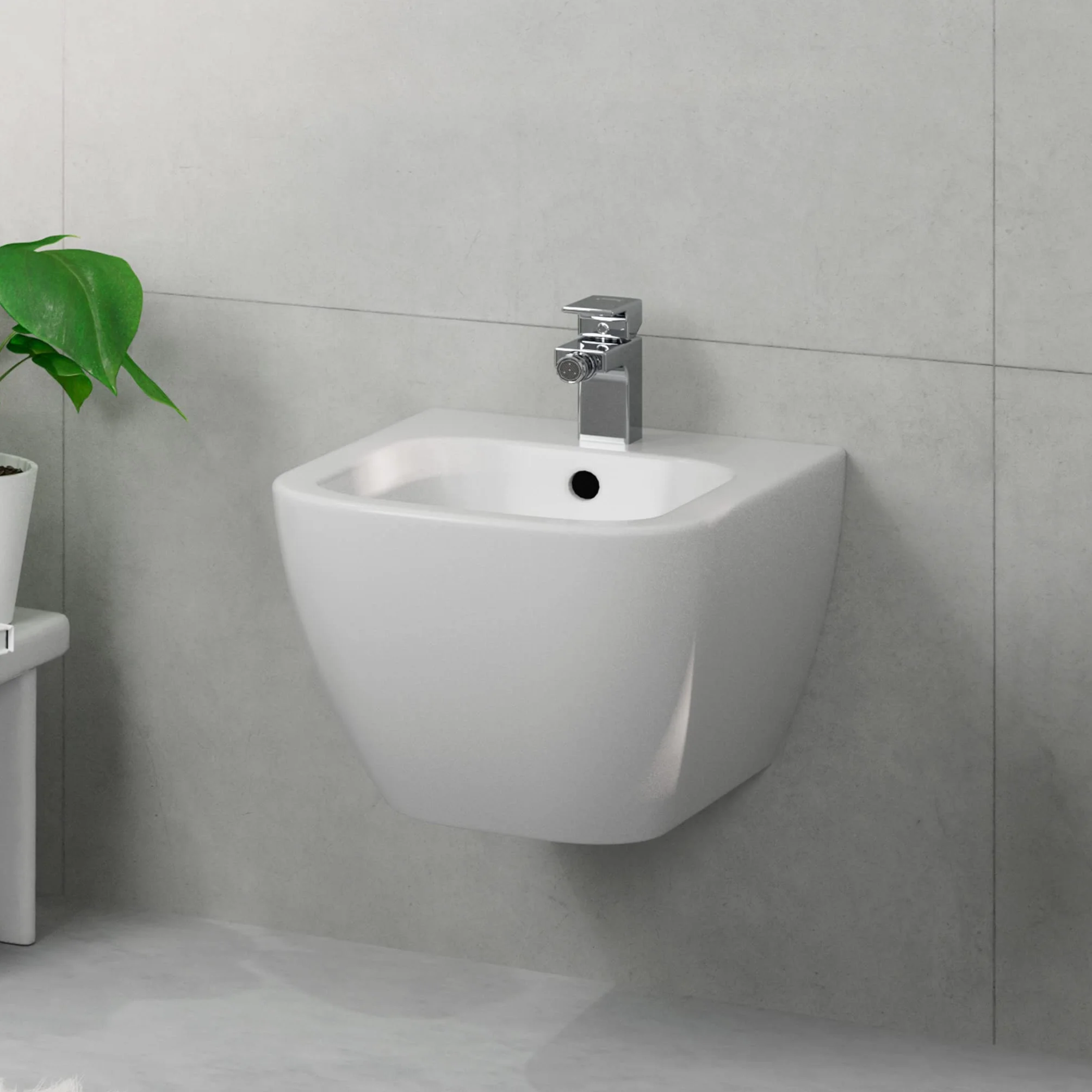 hansgrohe Vernis Shape - Rubinetto per bidet con scarico a tirante, Miscelatore monocomando per bidet con altezza bocca 78 mm, cromo, 71211000