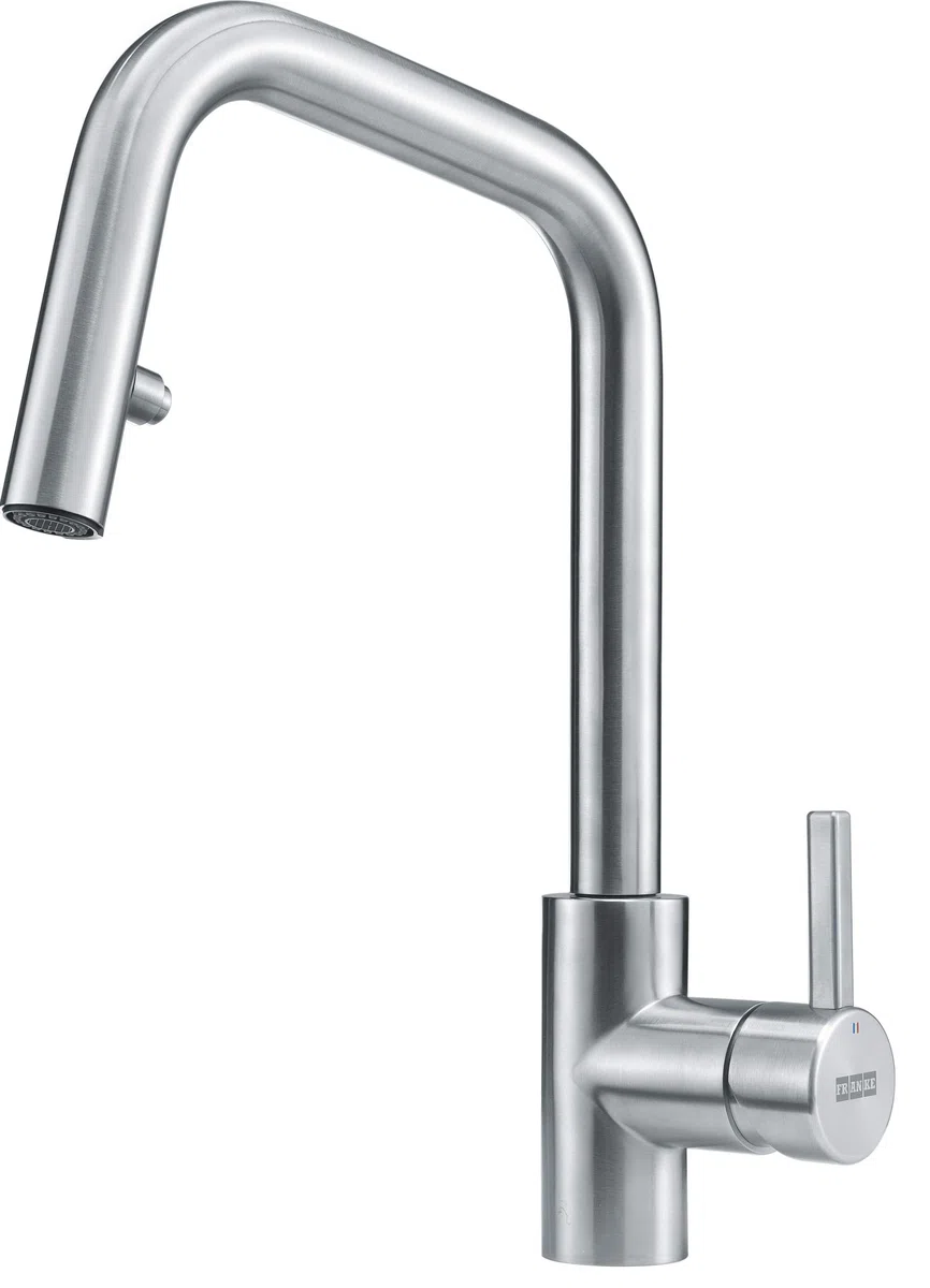 Franke KUBUS Pull-Out Spray - Rubinetto per lavello, 115.0529.207 in acciaio INOX