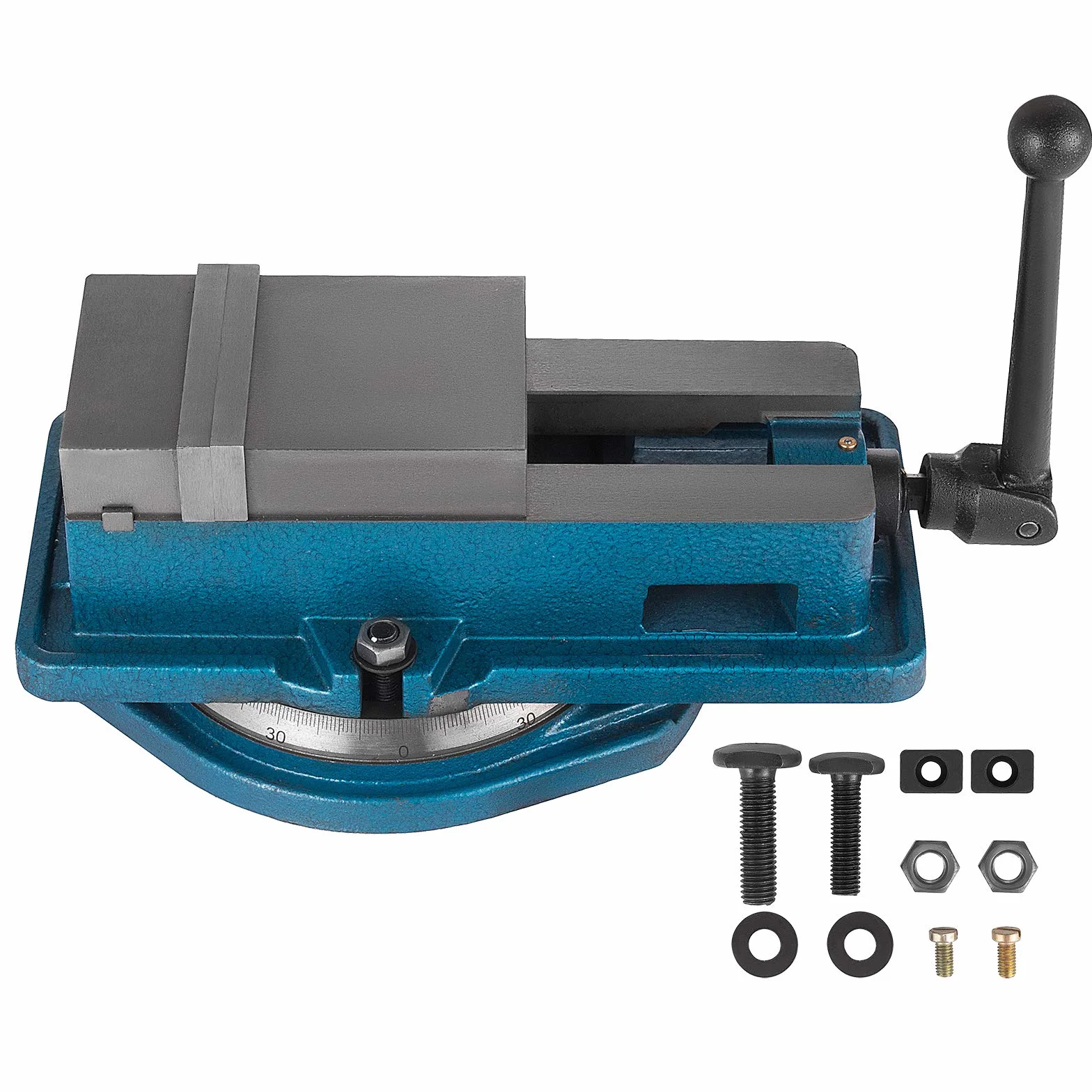 VEVOR Morsa Precisione Morsa per Fresatura Fresatrice di Serraggio con Base Girevole a 360 Gradi, Apertura 100mm Forza di Serraggio max. 19 kn