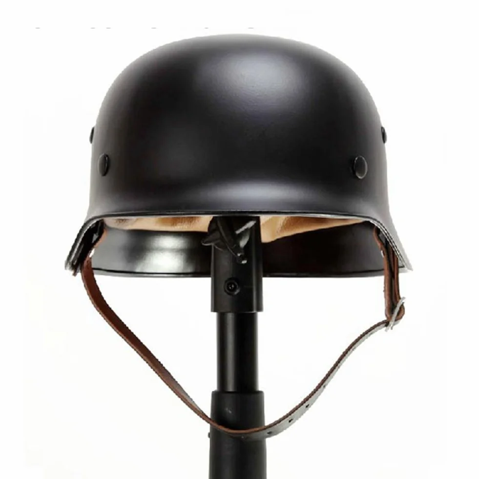 WW2 Casco tedesco M35 in acciaio WWII Casco protettivo in acciaio ad alta resistenza Guerra Mondiale 2 caschi con fodera in pelle