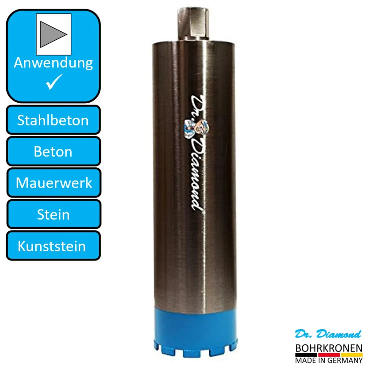 Dr. Diamond Corona diamantata 1 1 – 4 a secco punta, Dose punta Ø 225 mm 300 mm