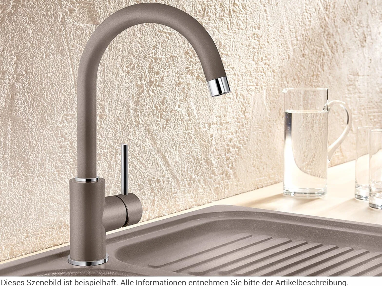 BLANCO 519418 MIDA - Rubinetto miscelatore, bianco, in Silgranit, ad alta pressione
