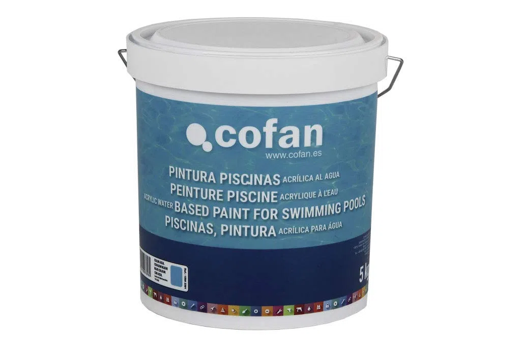 Cofan 15002391 Vernice Acrilica Ad Acqua Per Piscine, 5 kg, Blu