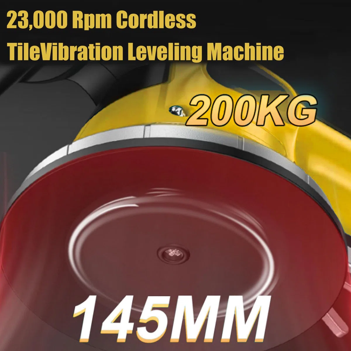 Strumento vibrante senza fili per piastrelle, compatibile con batteria Dewalt da 20 V, macchina per piastrelle con 10 ingranaggi regolabili, assorbimento 850 kg, motore 23000 giri/min, ventosa da 14,5