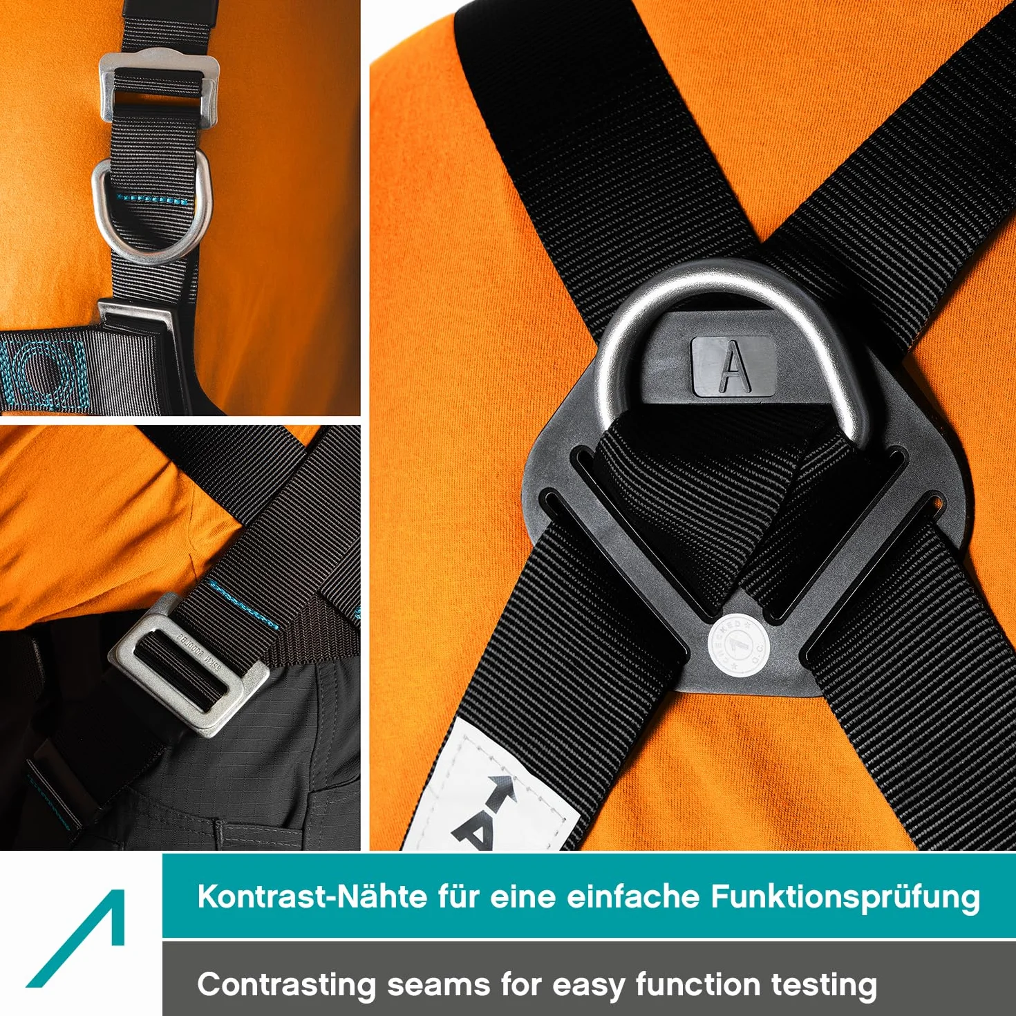 ACE Imbracatura di sicurezza - Imbracatura a 1 punto - con anti-urto - EN 353/361 - fino a 100 kg