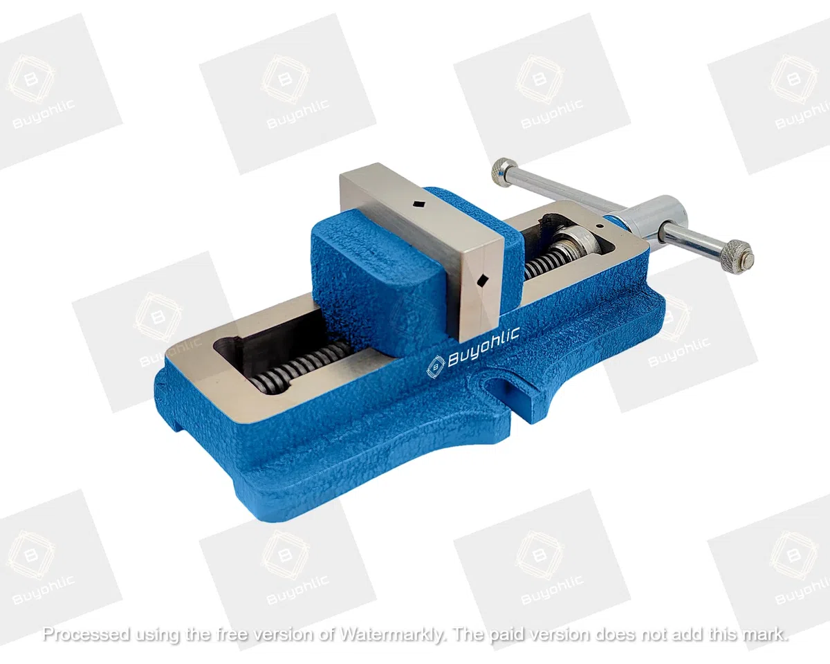 Buyohlic Morsa autocentrante a base fissa, rigida e resistente (7,6 cm (larghezza mascella 70 mm)