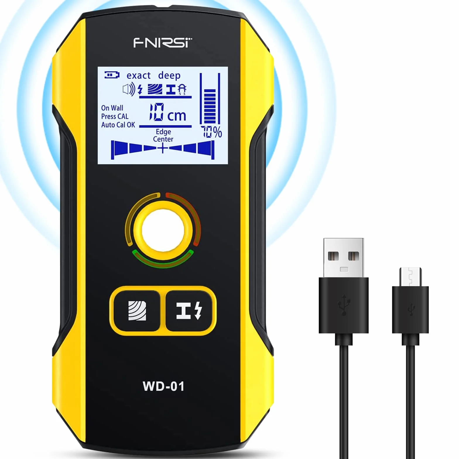Trovatore di cavi 6 in 1 – Rilevatore di cavi Stud Finder Rilevatore di cavi con display LCD e indicazione vocale per tensione AC, metallo, legno