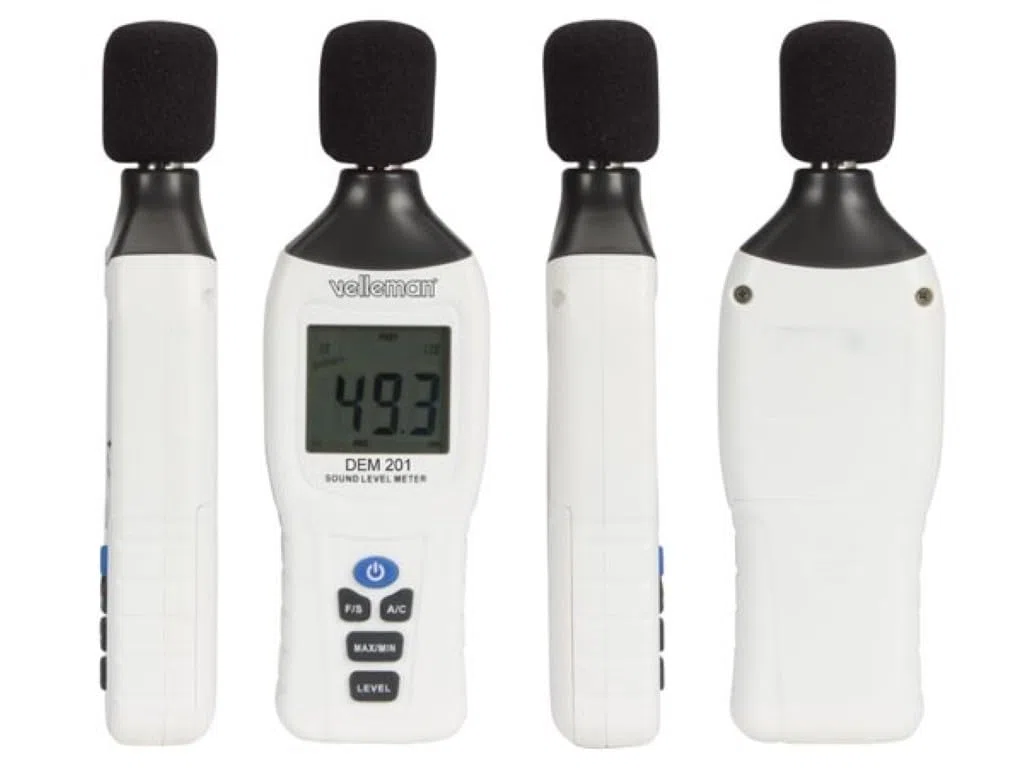 Velleman Fonometro, 30 db-130 db, Display LCD, spegnimento automatico, per misurazioni indicative