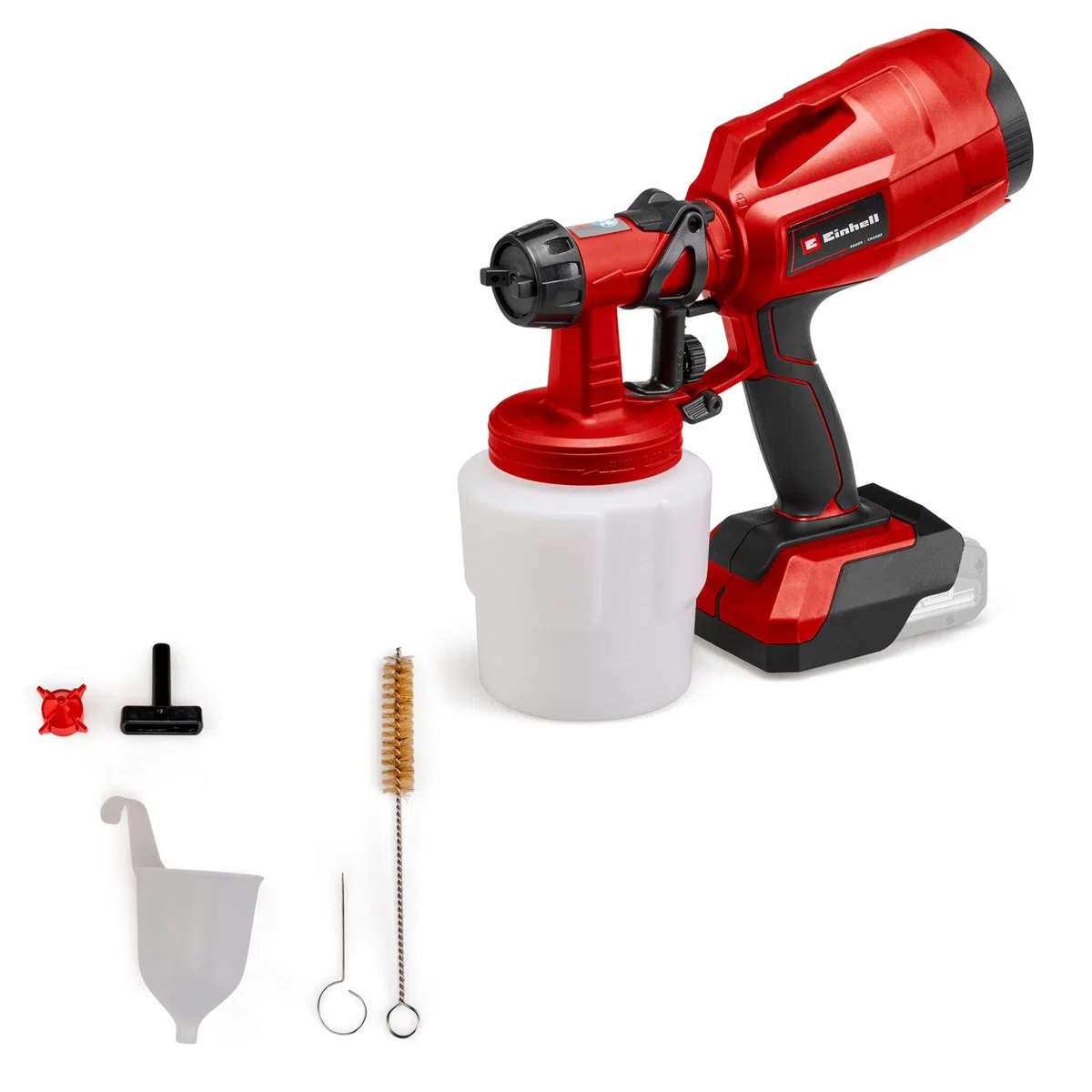 Sistema verniciatura a spruzzo TC-SY 18/60 Li-Solo Power X-Change (ioni di litio, 18 V, portata 650 ml/min, cont. vern. 800 ml, incl. ugello 2,0 mm e 2,5 mm, batteria e caricabatteria non inclusi)