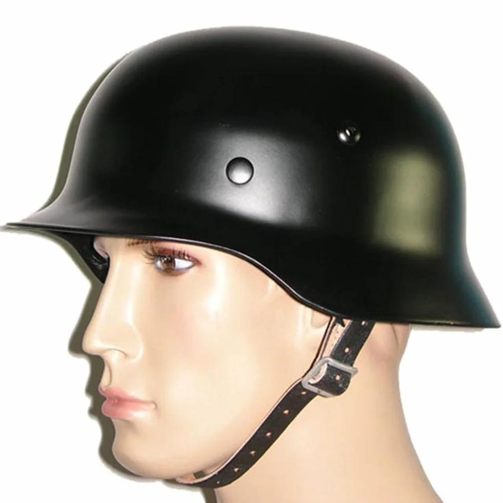 WW2 Casco tedesco M35 in acciaio WWII Casco protettivo in acciaio ad alta resistenza Guerra Mondiale 2 caschi con fodera in pelle