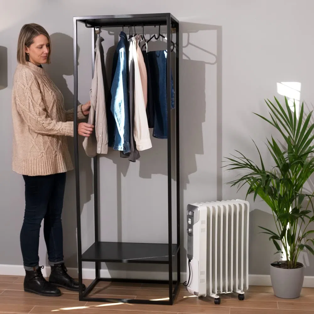 Cecotec Radiatore olio elettrico ReadyWarm 9000 Space, 9 moduli, consumo energetico, 2000 W, 3 livelli, avvolgicavo, sistema di sicurezza, ruote, 20 m2 05882