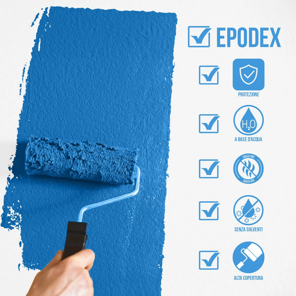 EPODEX 1K Vernice per calcestruzzo, pittura per esterni in cemento, pittura per interni come pareti, resistente a UV e abrasion, 6kg (48m² per mano) - Grigio ghiaia - Pastel