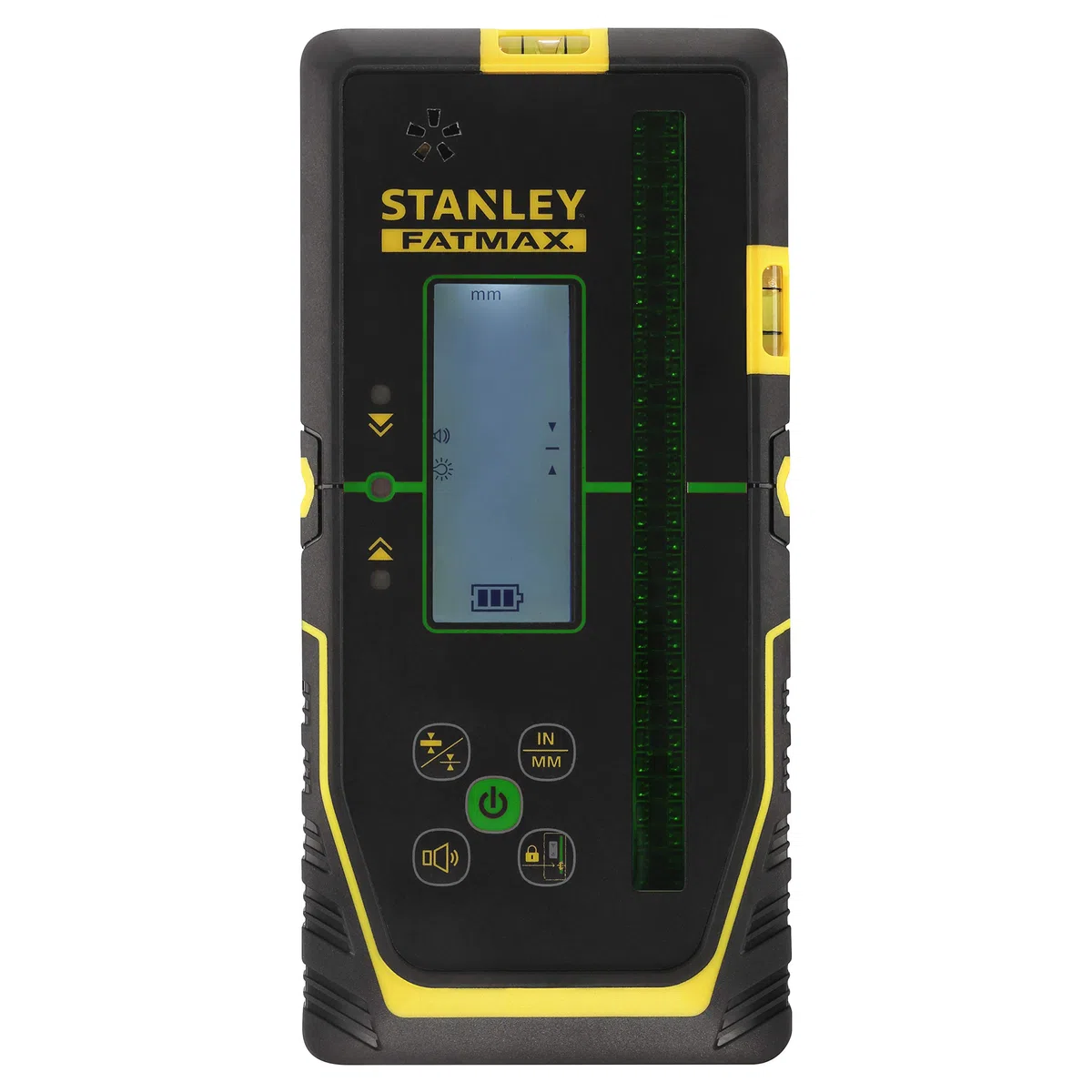 STANLEY FMHT77653-0 FatMax Rotante (per Laser Verde, Ampio Campo di Lavoro: Ø 600 m, Raggio 300 m, 2 Livelli di precisione, Finestra Ricevitore Extra Large, Nero/Giallo, Radius