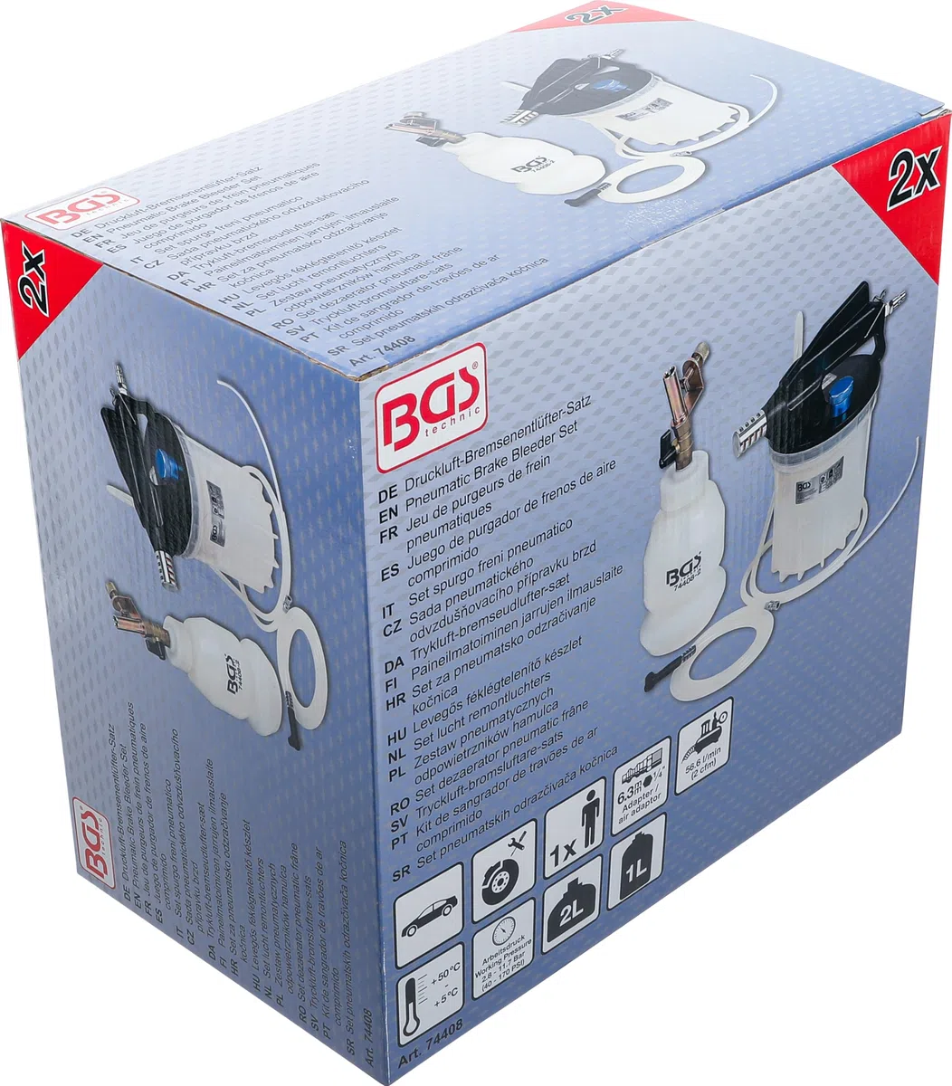 BGS 74408 | Set spurgo freni pneumatico | 2 pz.