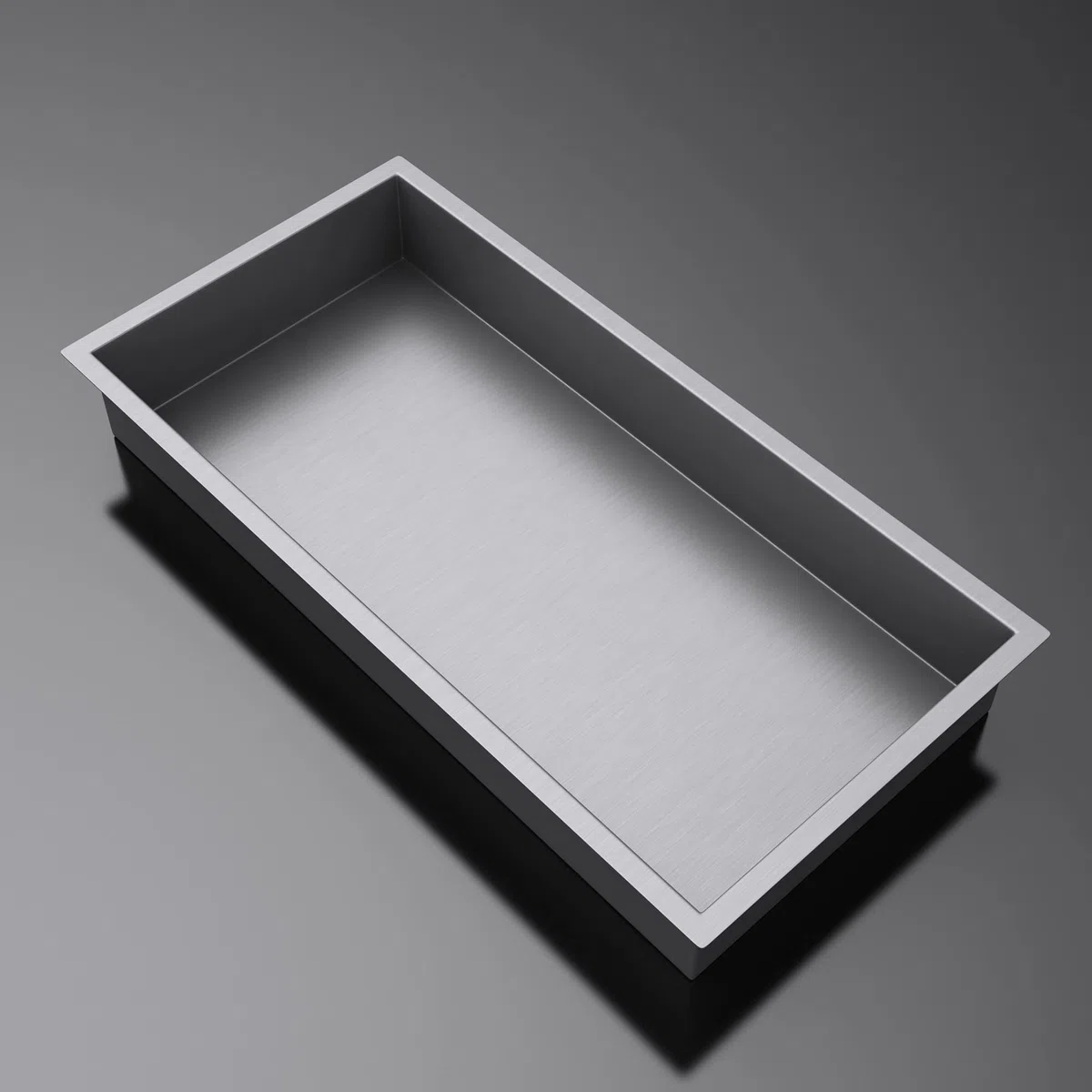 Mai & Mai Nicchia a Parete 30x60x8.3cm Mensola Doccia a Muro a Incasso Piastrellabile in Acciaio Inox Facile da Montare, Argento