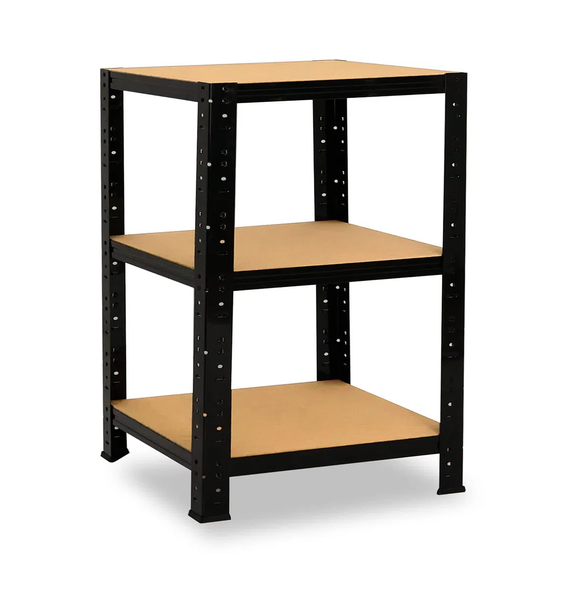 Shelfplaza® 90x60x60cm Scaffale metallo nero per carichi pesanti con 3 ripiani/Mensola metallo nero come scaffale garage