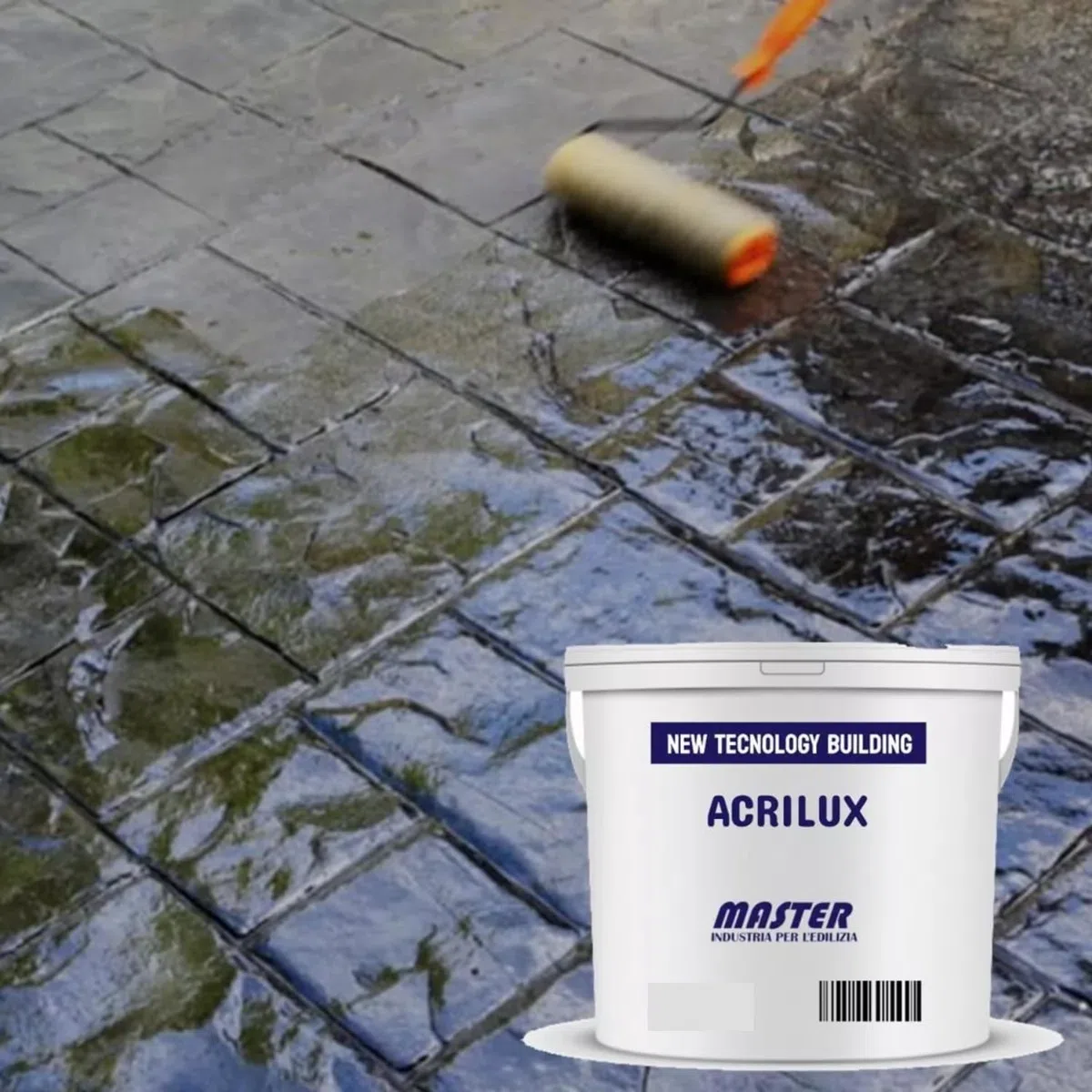 Resina Trasparente Lucida Monocomponente Metacrilica Cemento Pavimenti Pareti Pavimenti Stampati Garage Parcheggi Cucina Piscina Effetto Bagnato Resistente (4,6 LT) Acrilux