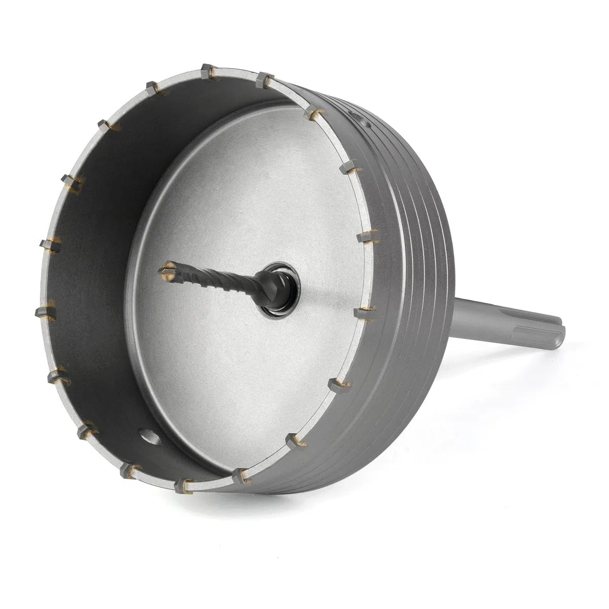 BINOTA Sega a Tazza per Calcestruzzoda 160 mm, con Punte da Carotaggio Circolare, Sega a Tazza, con Codolo SDS Max 220 mm, per Calcestruzzo, Cemento, Muri in Mattoni, Muratura