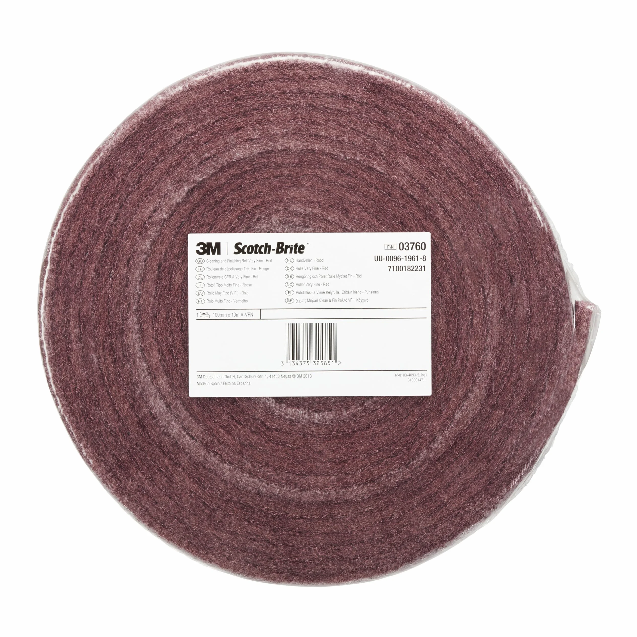 Scotch-Brite Clean and Finish Rotoli CF-RL, 100 mm x 10 m, AVF