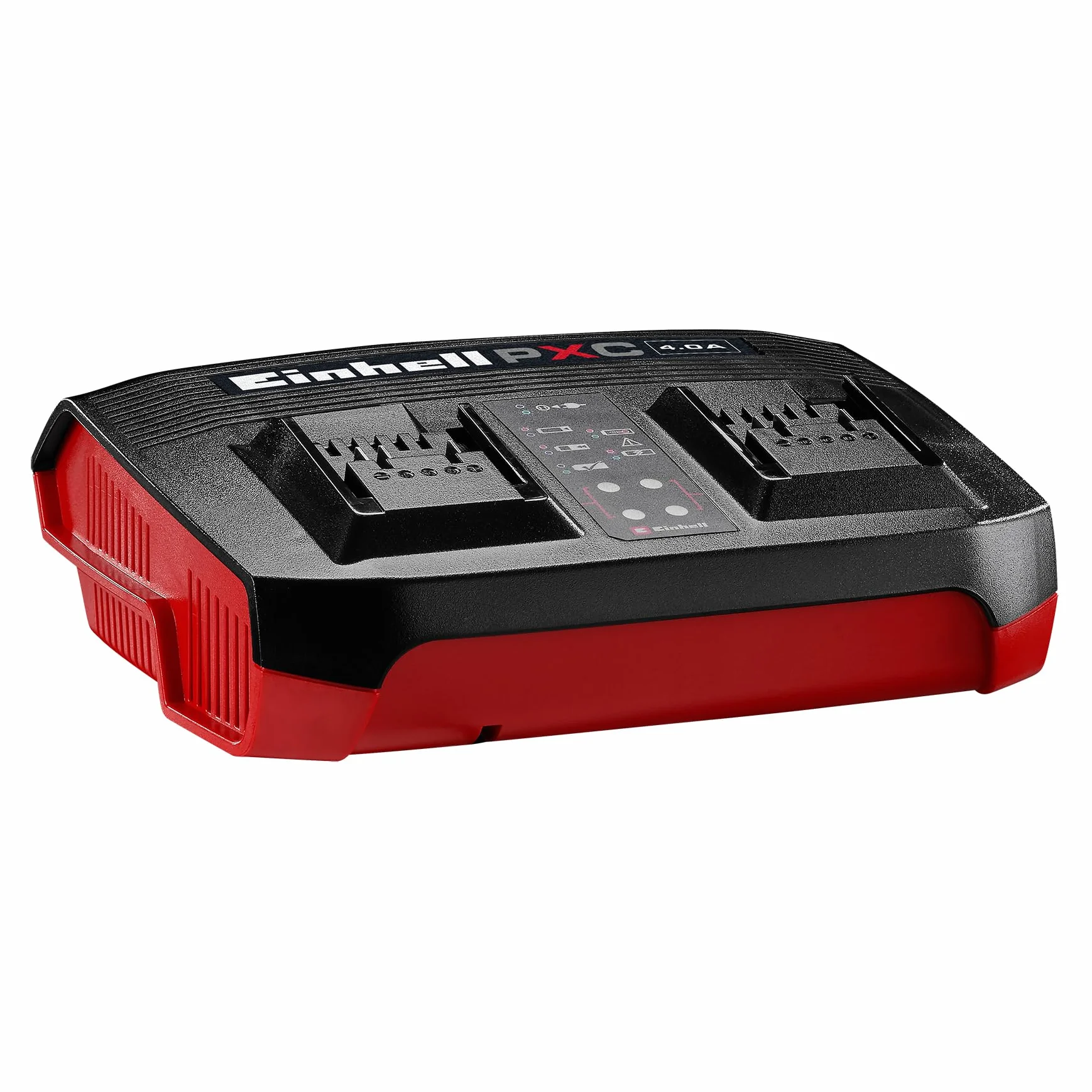 Einhell - Caricatore Power X-Twincharger 4A Power X-Change (18 V, carica simultanea di 2 batterie da 18 V, monitoraggio delle batterie, sistema di gestione della carica, modalità Refresh)