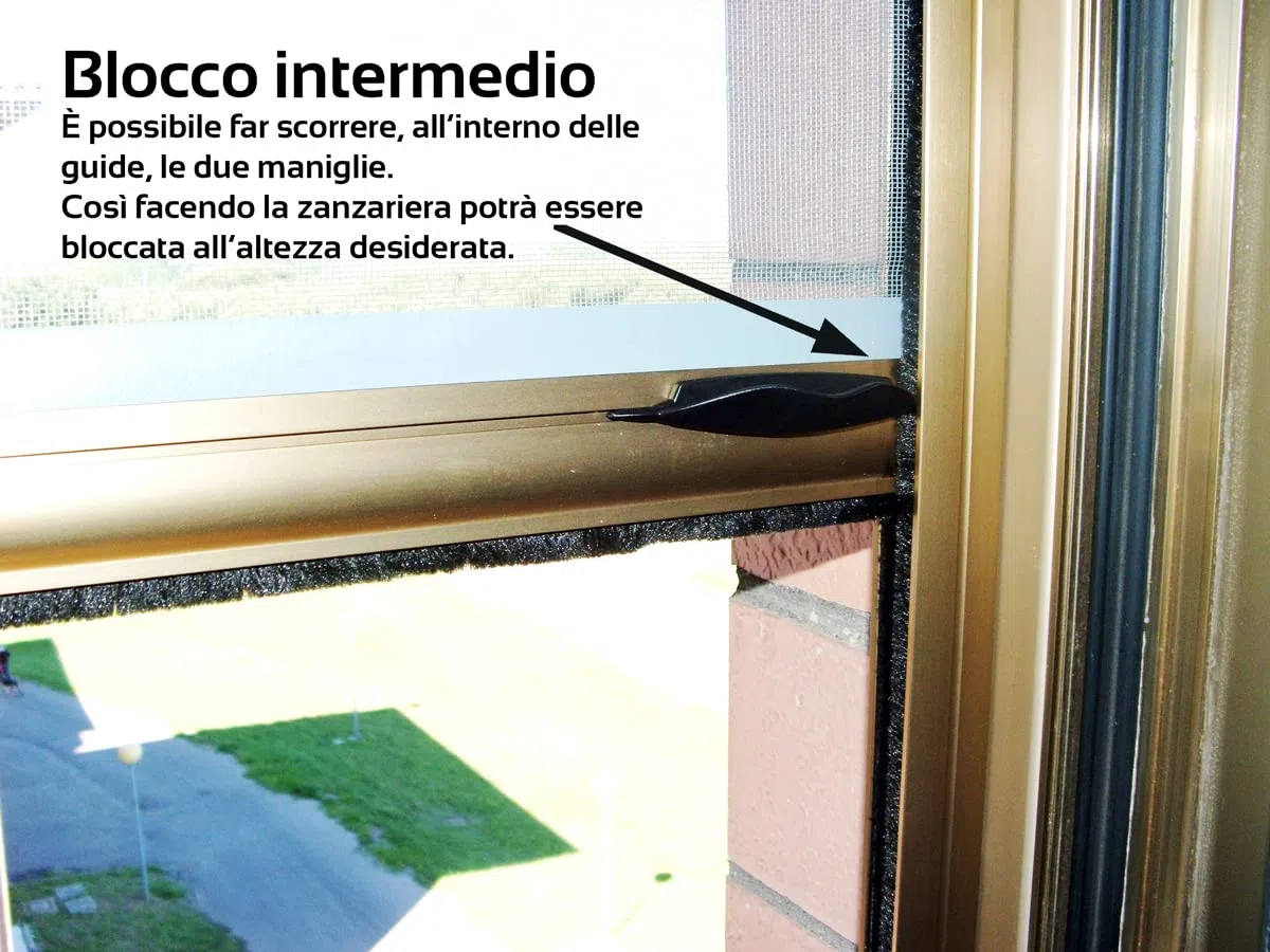 Zanzariera a rullo in kit (cm 90x180 H – Bianco RAL 9010) Con sistema a molla decelerata. Disponibile in 11 colori - Misure da 70 a 140 x H 160/180