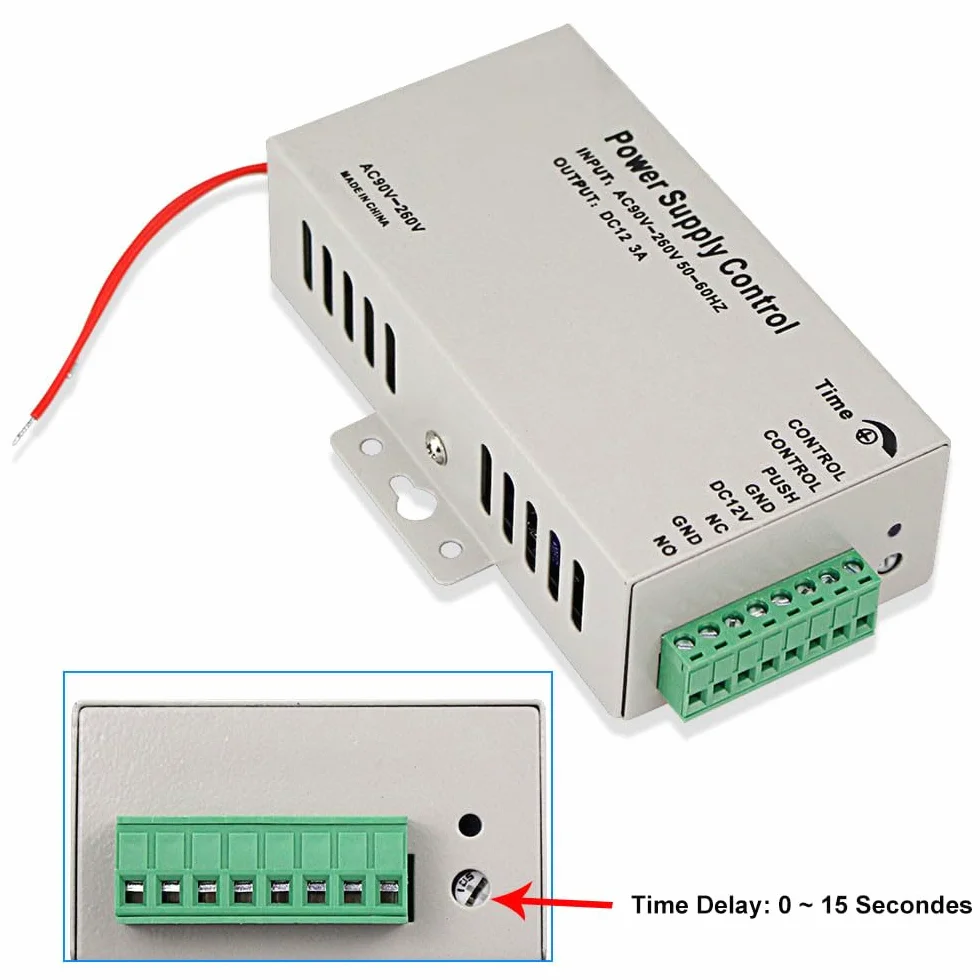 Kit Sistema di Controllo di Accesso WiFi Tuya Impermeabile di Impronte Tastiera RFID 125KHz 13.56MHz con Serratura Elettrica Della Porta, Alimentatore DC12V + 10pcs Portachiavi