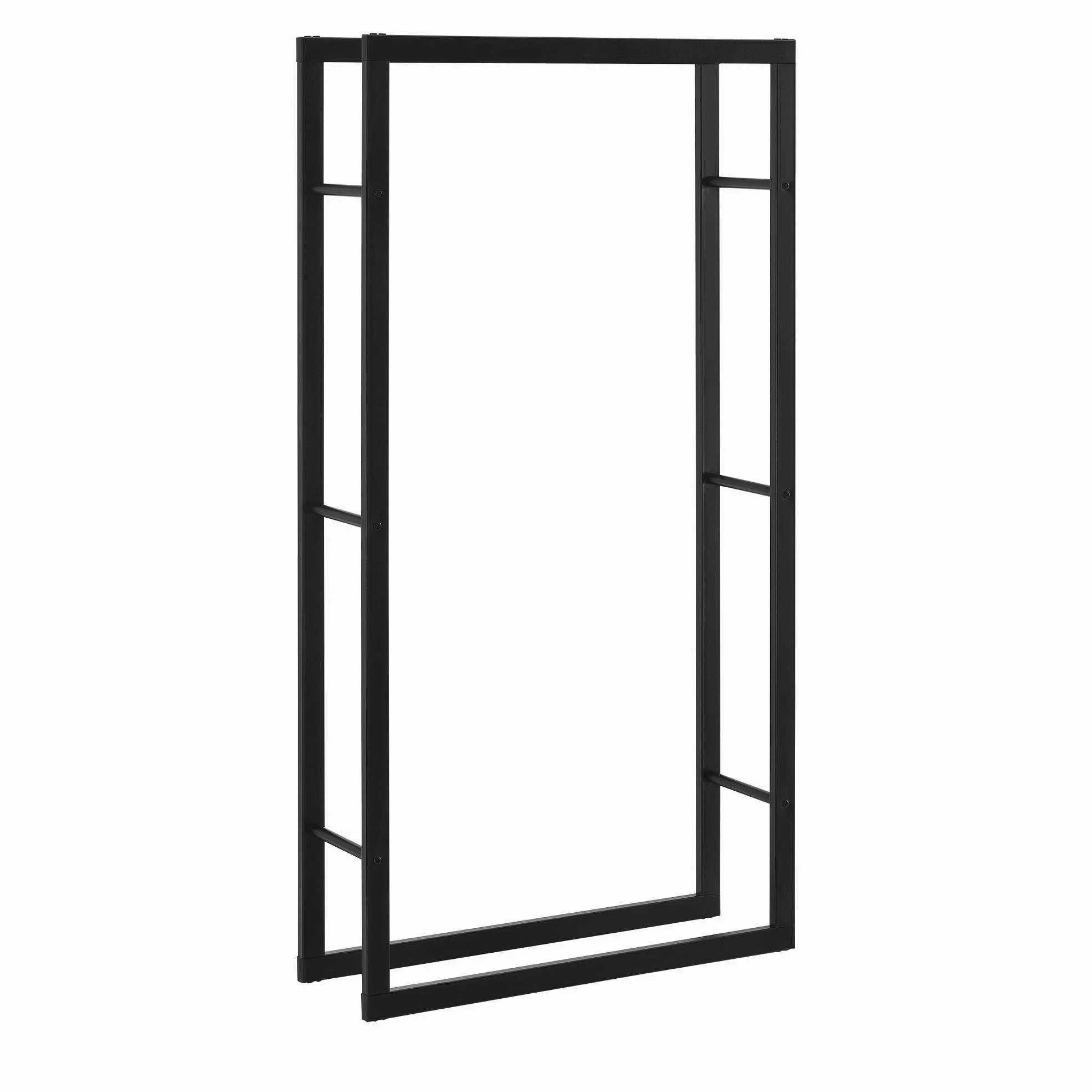[en.casa] Legnaia 80 x 150 x 25 cm Portalegna, Telaio per accatastare Legna Acciaio Nero
