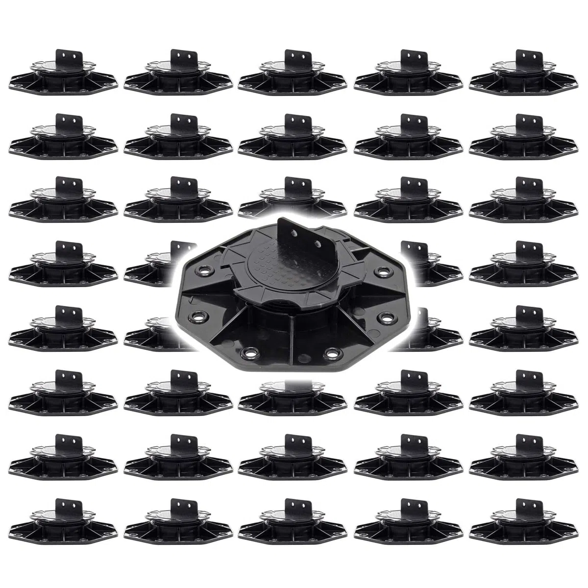 XPOtool Set 40 supporti per pavimenti galleggianti, Altezza regolabile 18-25mm Max 2700 kg, Piedini per Decking