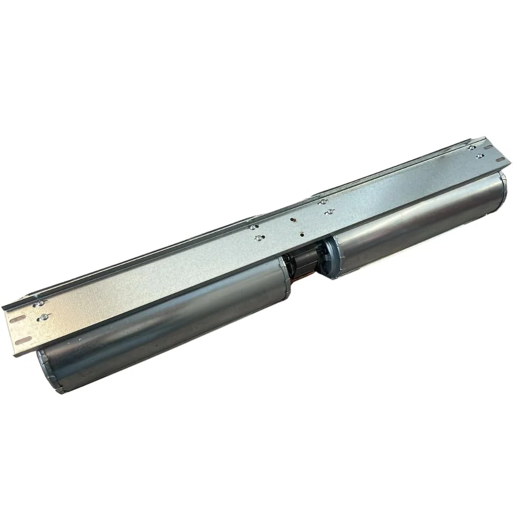 Ventola tangenziale doppia lunghezza: 645 mm, dimensioni bocchette: 2 x 274x40 mm, per stufa a pellet