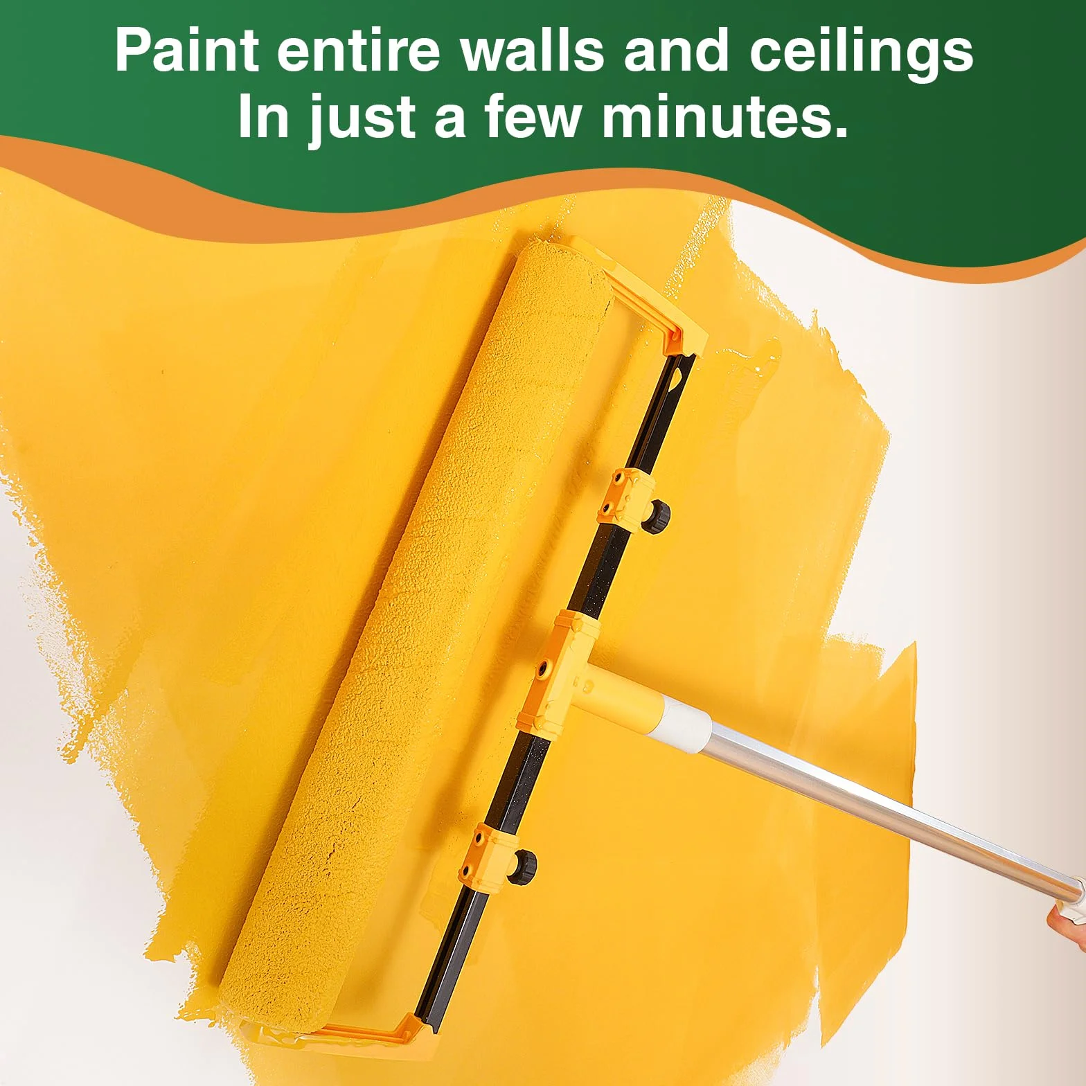 Set di Rulli da Pittura Voomey da 45,7 cm, Vassoio per Rullo da Pittura con Fodera da 10 Pezzi, Rullo da Pittura in Microfibra da 30,5 cm e 45,7 cm, Asta Estensibile per Rullo da Pittura, Adatto per