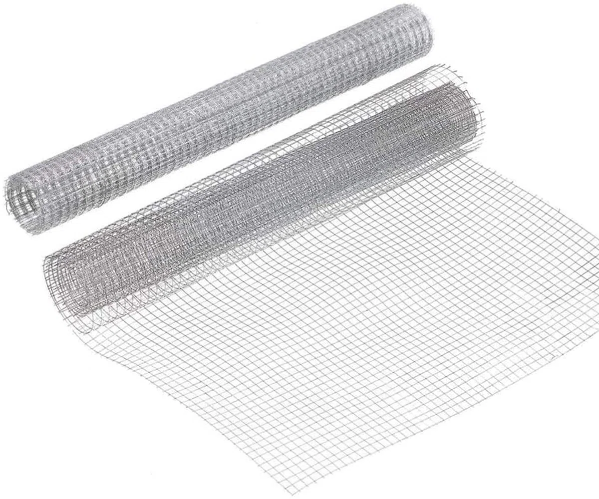 Acciaio Inox 304 Rete Saldata 6 Mm Buco Rete Di Rinforzo Inossidabile Inox Non Arrugginire Mai Rete Metallica Saldata Pollame Attrezzatura Decorazione Protezione Maglia,Argento,1x10m