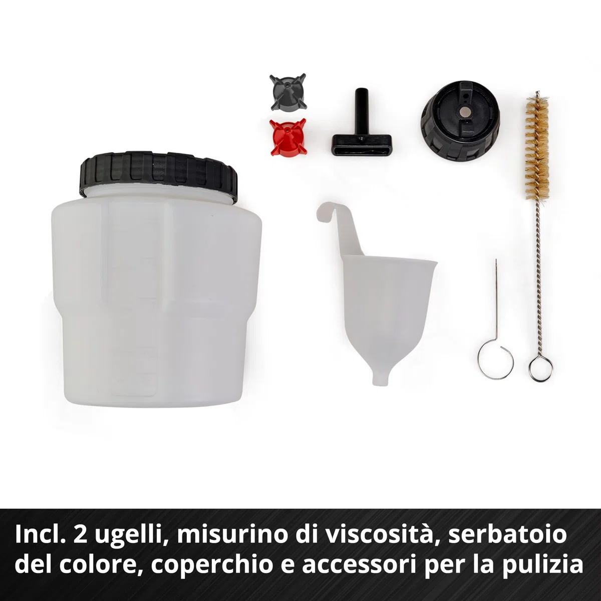 Sistema verniciatura a spruzzo TC-SY 18/60 Li-Solo Power X-Change (ioni di litio, 18 V, portata 650 ml/min, cont. vern. 800 ml, incl. ugello 2,0 mm e 2,5 mm, batteria e caricabatteria non inclusi)
