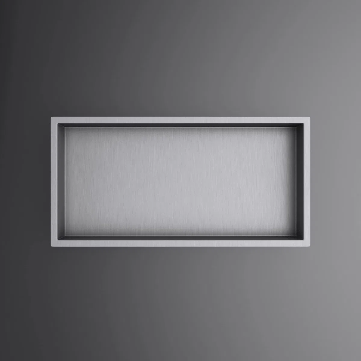 Mai & Mai Nicchia a Parete 30x60x8.3cm Mensola Doccia a Muro a Incasso Piastrellabile in Acciaio Inox Facile da Montare, Argento