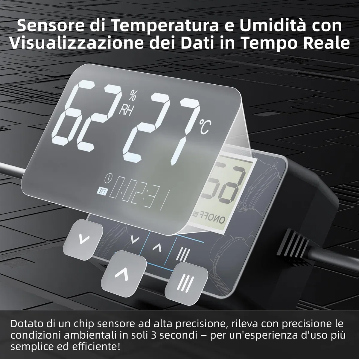 Ventilatore a tubo 100 mm, silenzioso, motore a doppia sfera puro con telecomando per controllo della temperatura e dell'umidità, per tenda da Grow Hydroponics 4E219-A