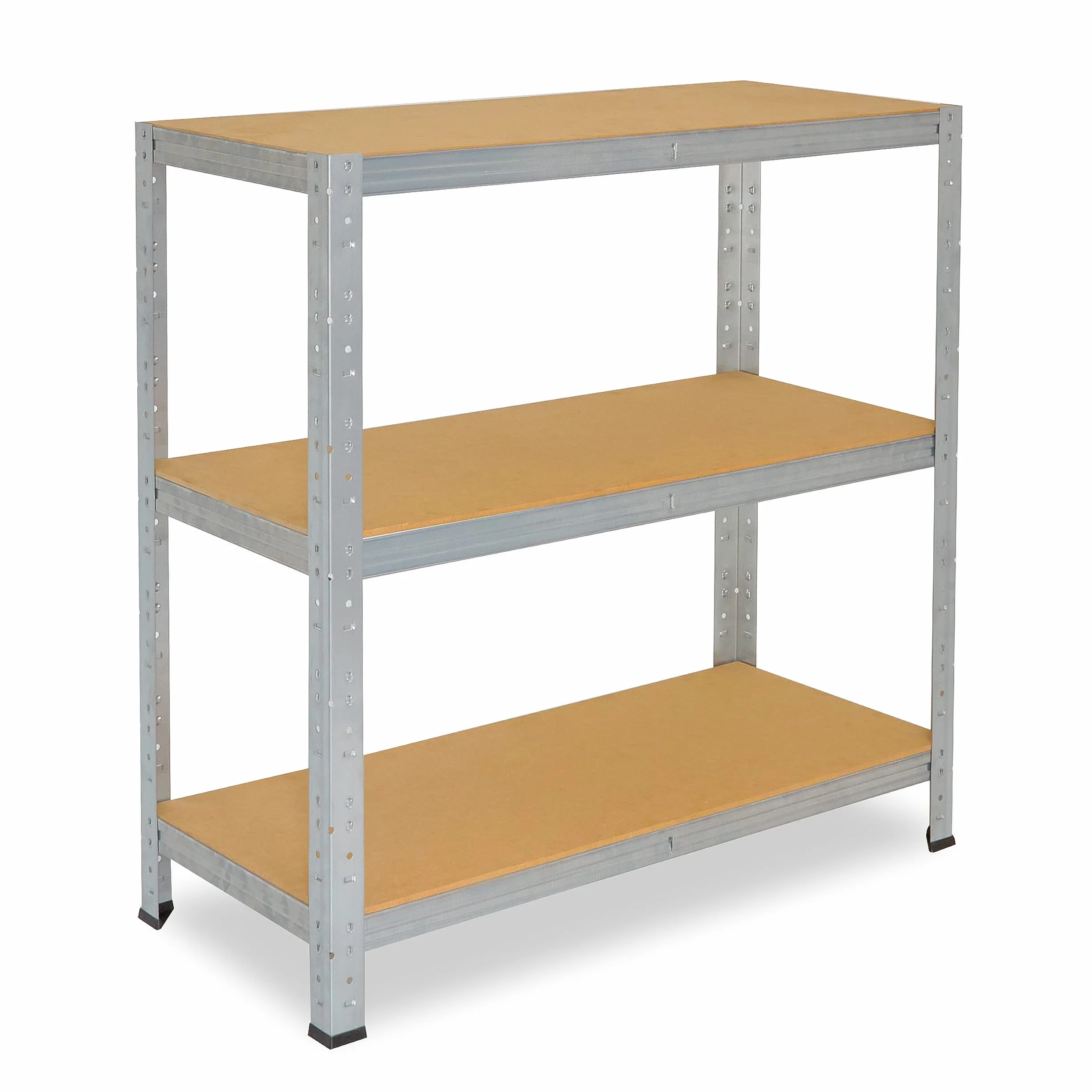 shelfplaza® 90x80x40cm HOME Scaffale metallo per carichi pesanti zincato con 3 ripiani con 175kg capacità di carico/Scaffali in metallo per garage come scaffali per ripostiglio o officina