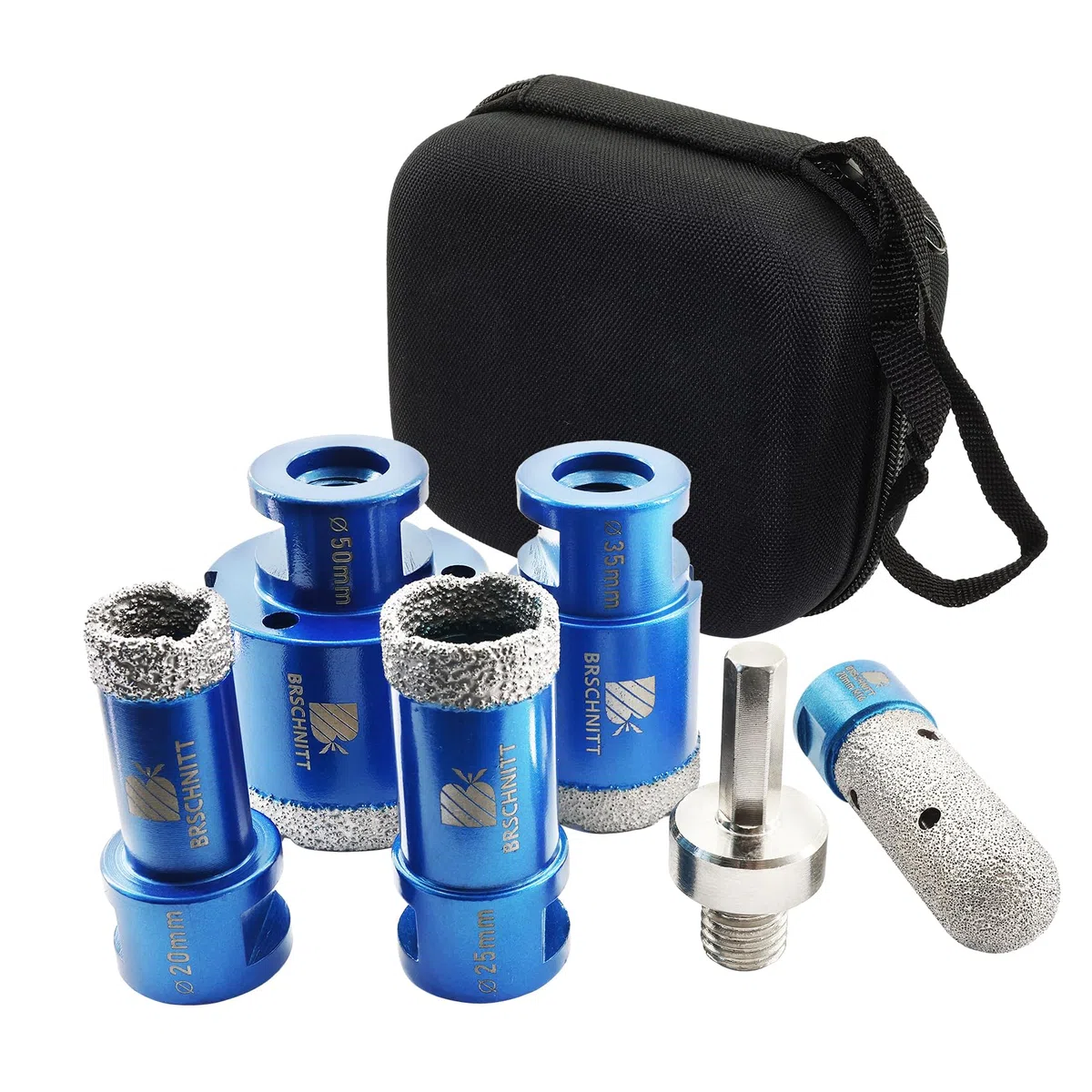 Set di punte diamantate per piastrelle - 20/25/35/50mm Punte diamantate e fresatrice diamantata da 20mm con adattatore