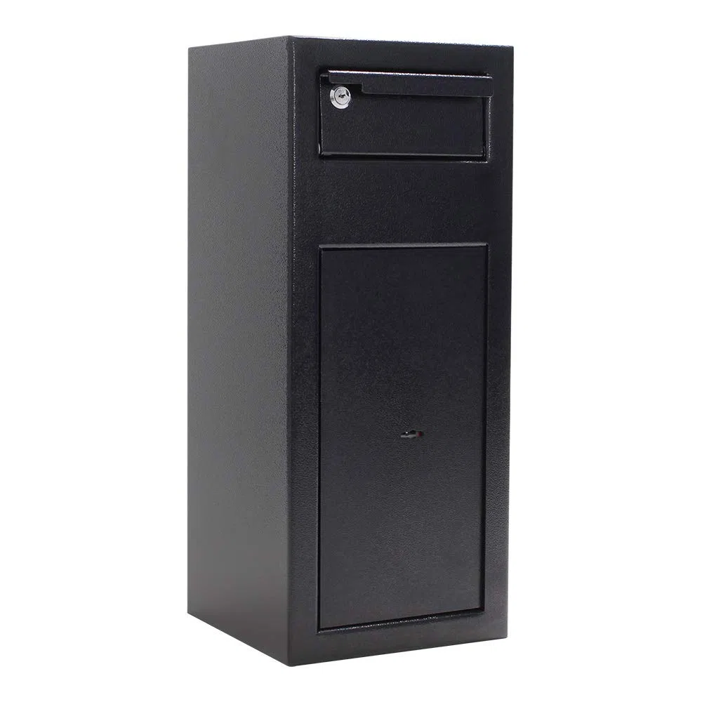 Rottner cassaforte a mobile con feritoia Cashmatic 1, ideale per lo stoccaggio giornaliero delle entrate, serratura a chiave, feritoia bloccabile, di colore nero