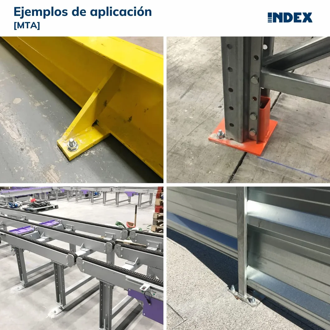 INDEX Fixing Systems MTA - Confezione da 50 ancoraggi maschio per carichi elevati, zincati, M12 x 220 mm, diametro 12 mm