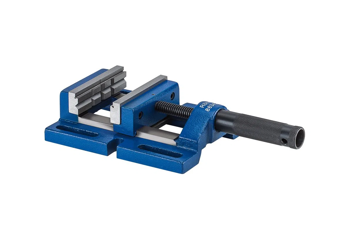 Röhm 863423 - Morsa per trapano DPV, misura 3, larghezza ganasce 120, con ganasce prismatiche e normali SBO