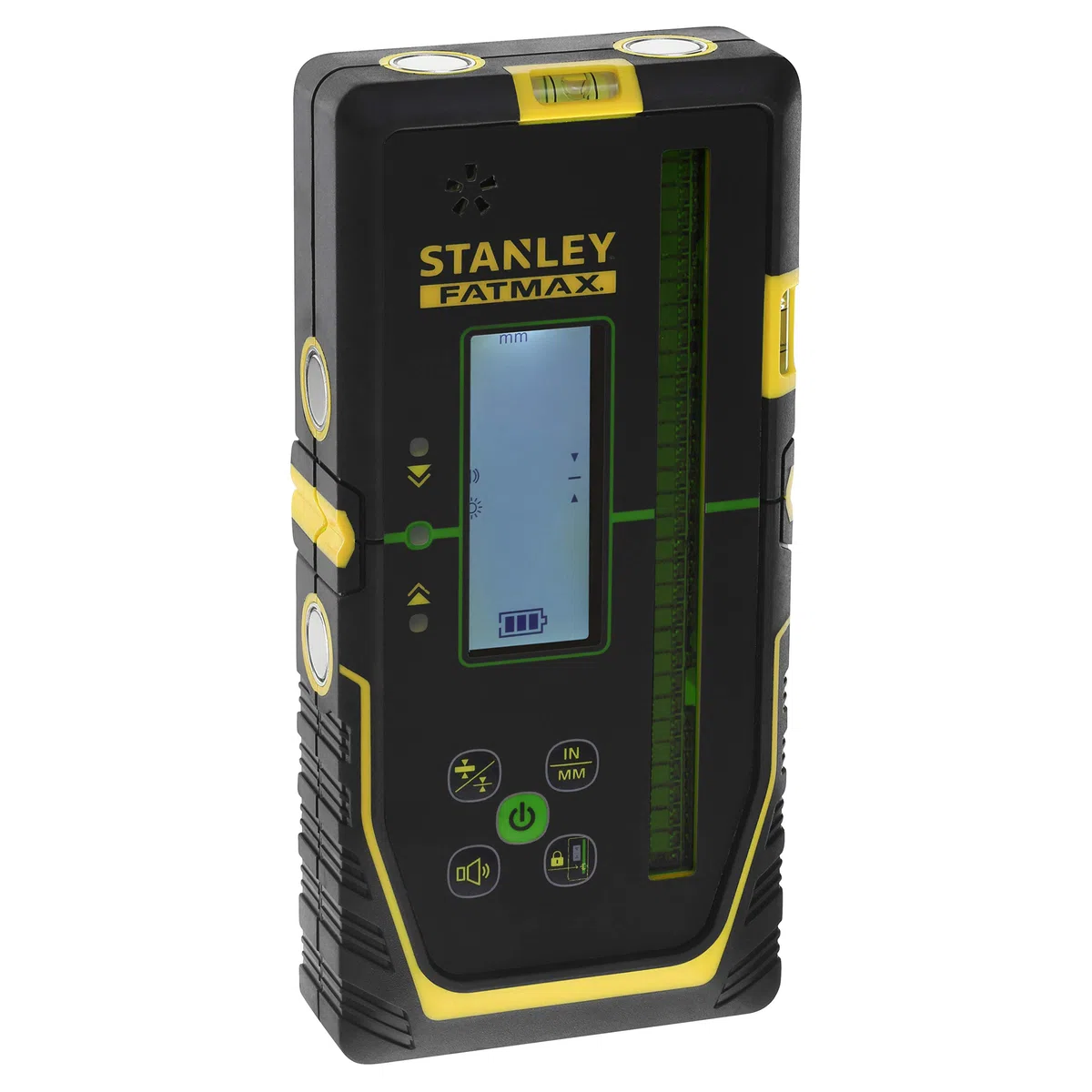 STANLEY FMHT77653-0 FatMax Rotante (per Laser Verde, Ampio Campo di Lavoro: Ø 600 m, Raggio 300 m, 2 Livelli di precisione, Finestra Ricevitore Extra Large, Nero/Giallo, Radius